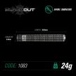 Winmau Blackout 90% tungsten 24g darts nyíl
