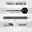 Winmau MvG Signature Edition 90% tungsten steel darts nyíl