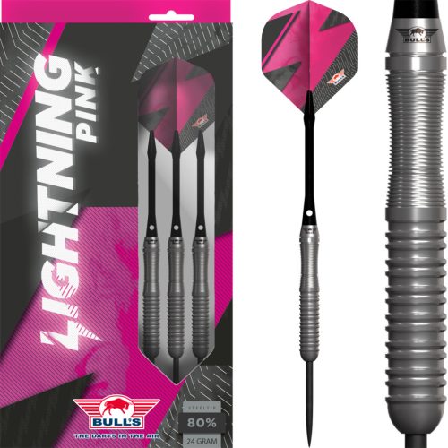 Bull's Lighting Pink 80% tungsten steel darts nyíl