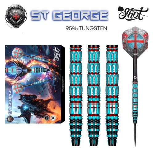 Shot Future Knights St George 95% tungsten 25g darts nyíl
