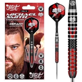 Shot Michael Smith Defiant 90% tungsten steel darts nyíl